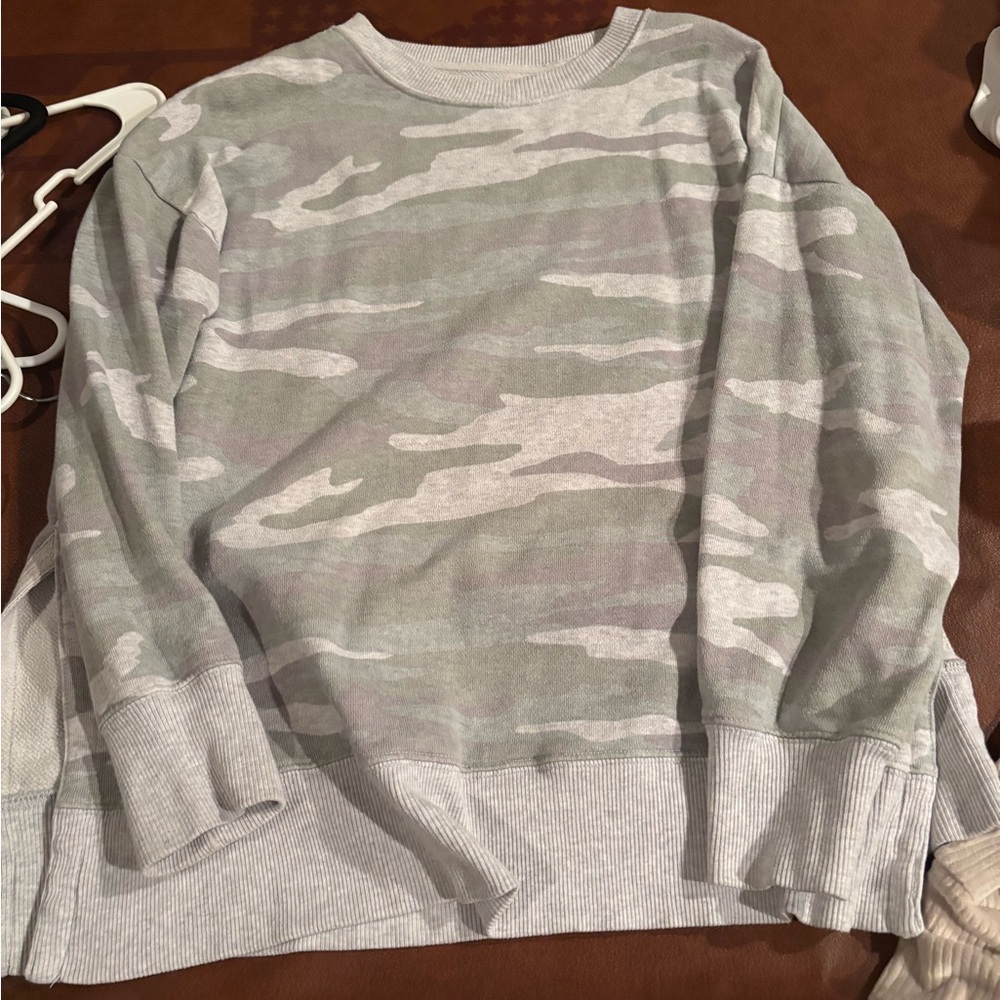 Aerie Gray Camouflage Sweatshirt
